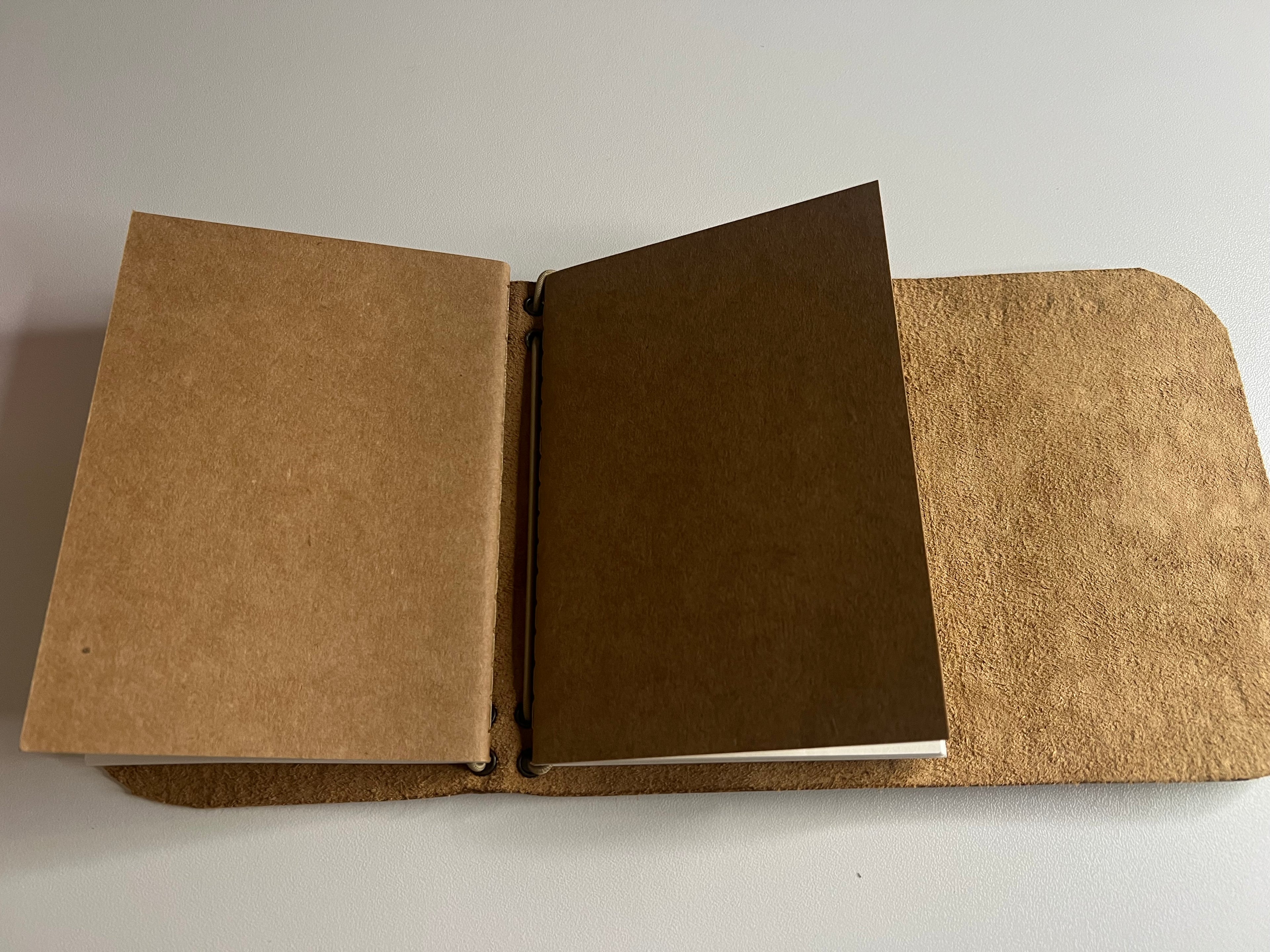Mini Passport Journal – Cream Ostrich Print with Skeleton Design