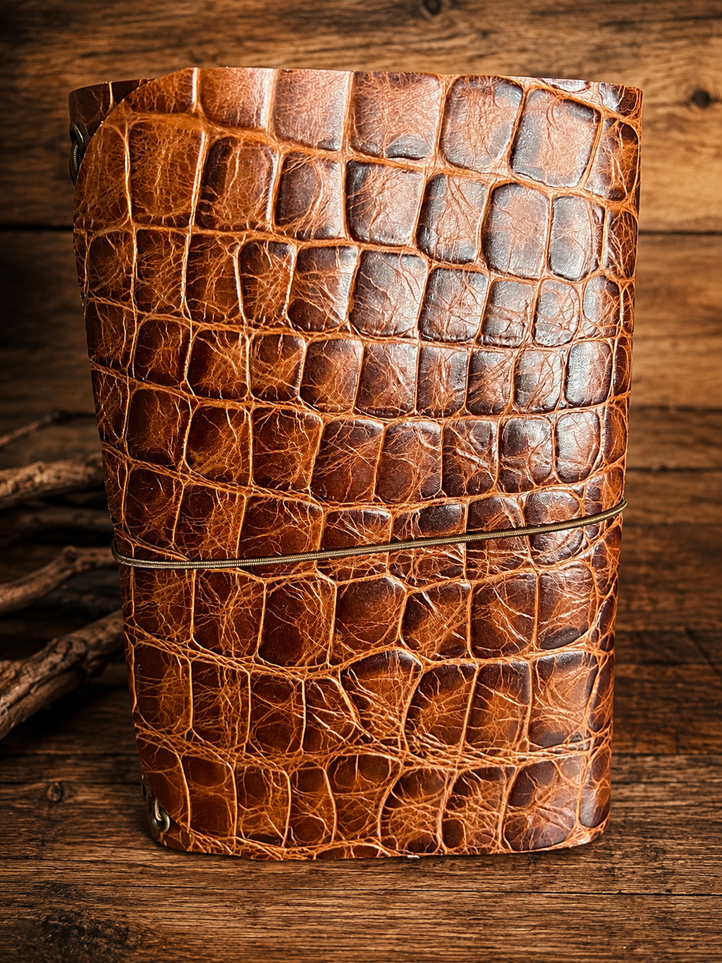 Brown Croc Classic A5 Leather Journal