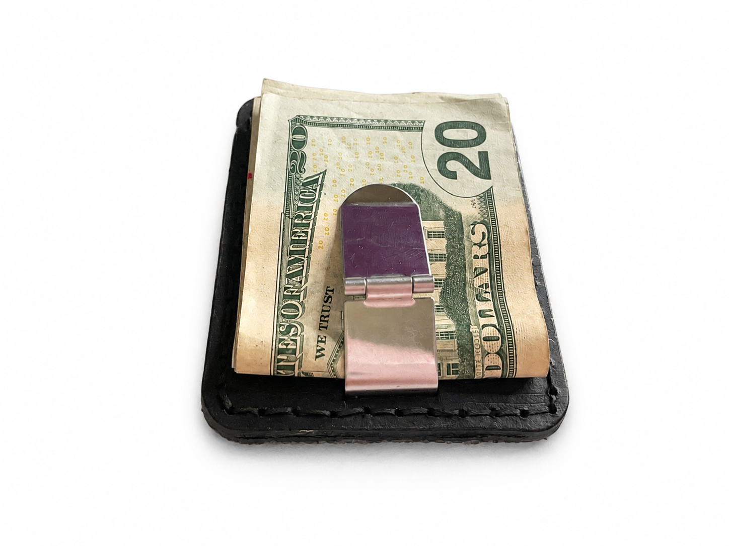 Green & White Stingray Card Case & Money Clip – Discounted