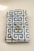 Mini Passport Journal – Mediterranean Leather with Sunburst Charm