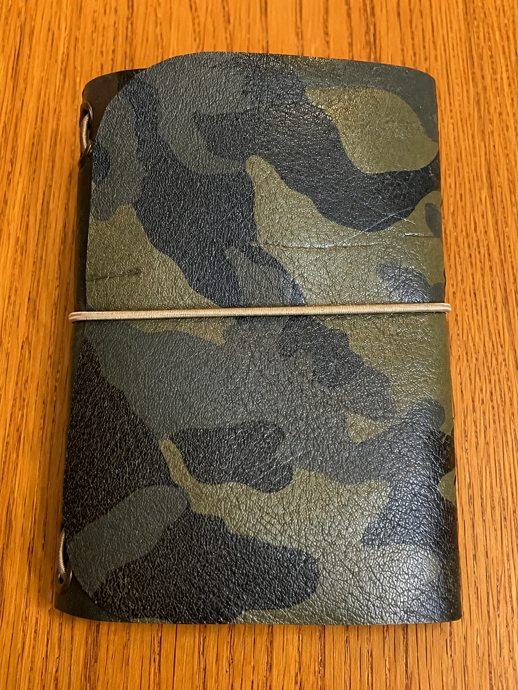 Camo Leather Passport Mini Journal