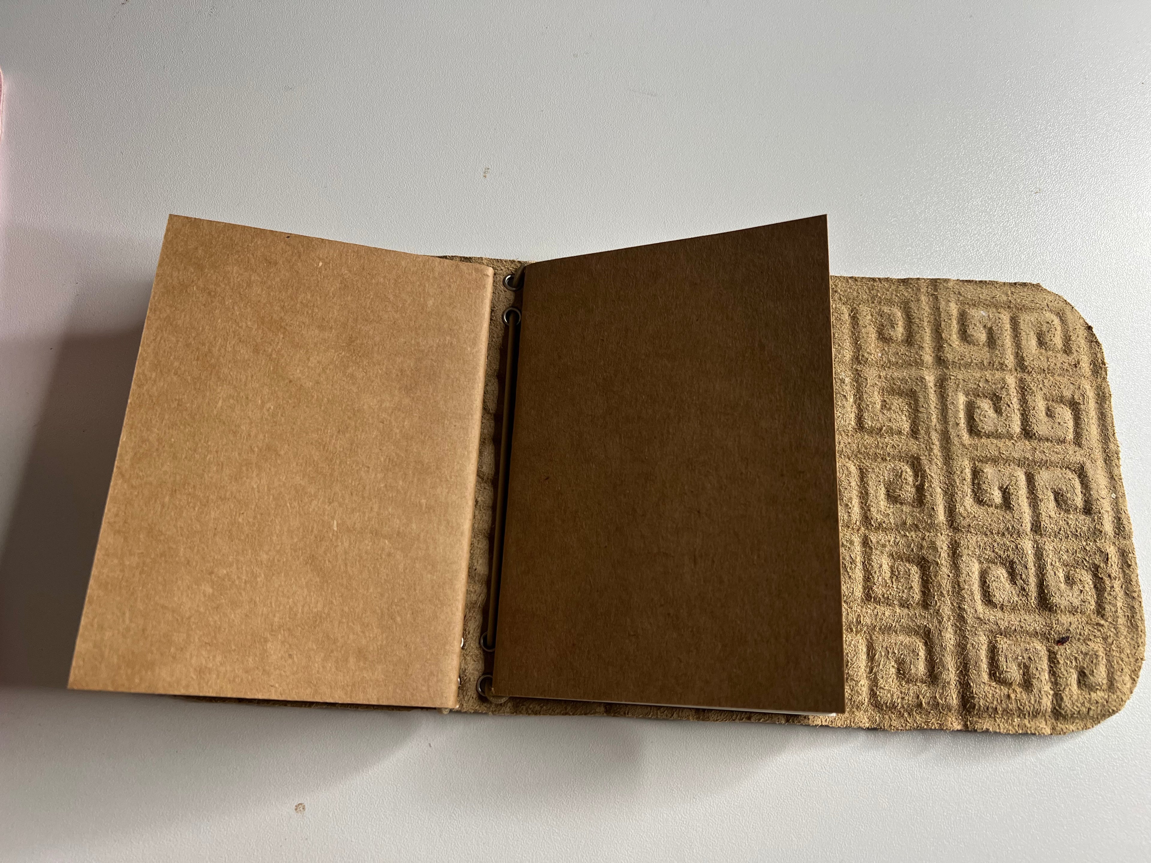Mini Passport Journal – Mediterranean Leather with Sunburst Charm