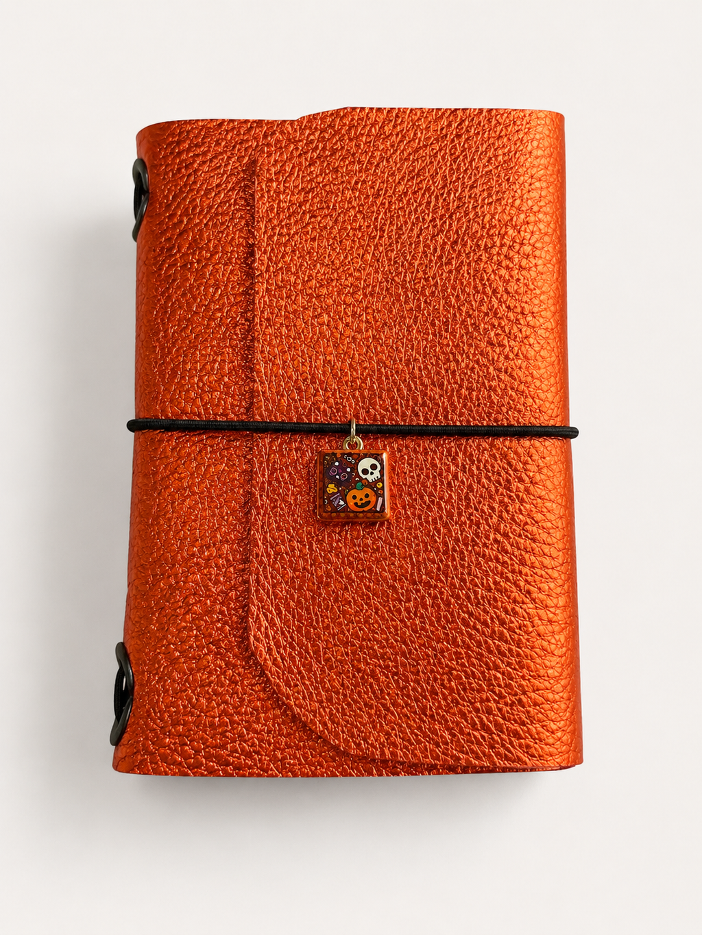 Halloween Pumpkin Metallic Orange Passport Mini Journal