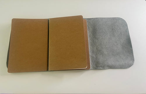 A5 Leather Journal – Cowhide with Native American Head & Turquoise Cord