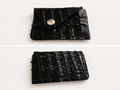 Flap Card Case – Midnight Caiman Leather
