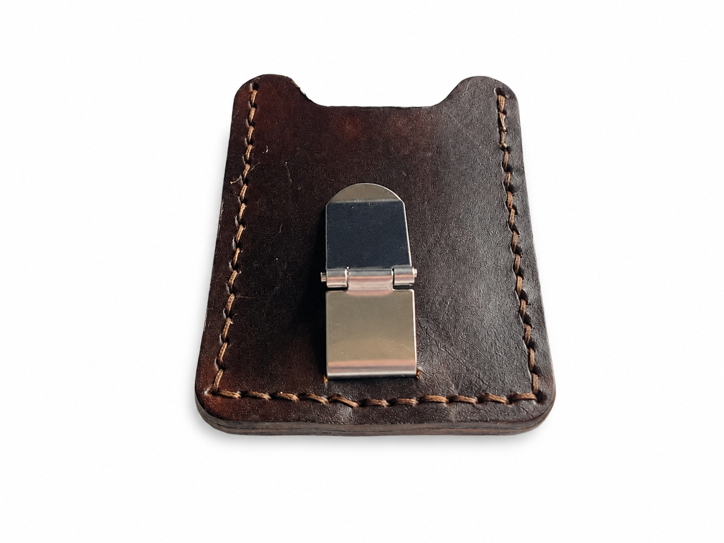 Money Clip Card Holder - Caiman Leather