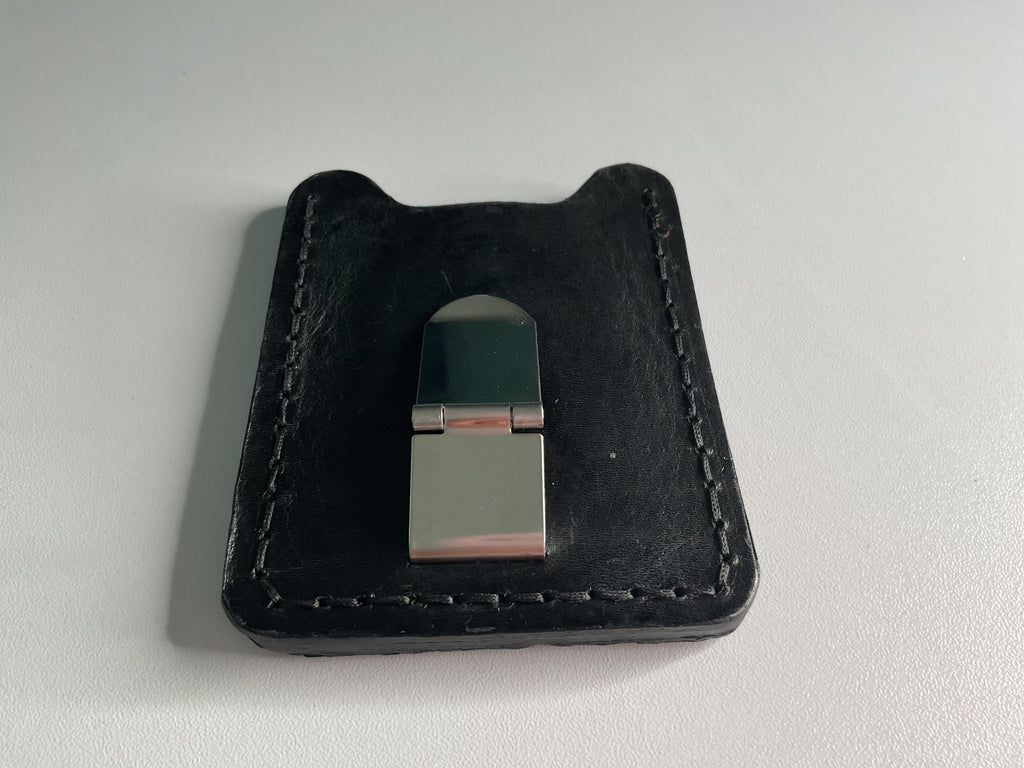 Red Pirarucu Fish Leather Money Clip & Card Case