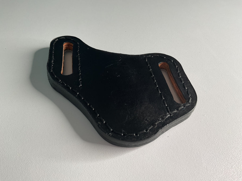 Gray & Black Elephant Leather Knife Sheath