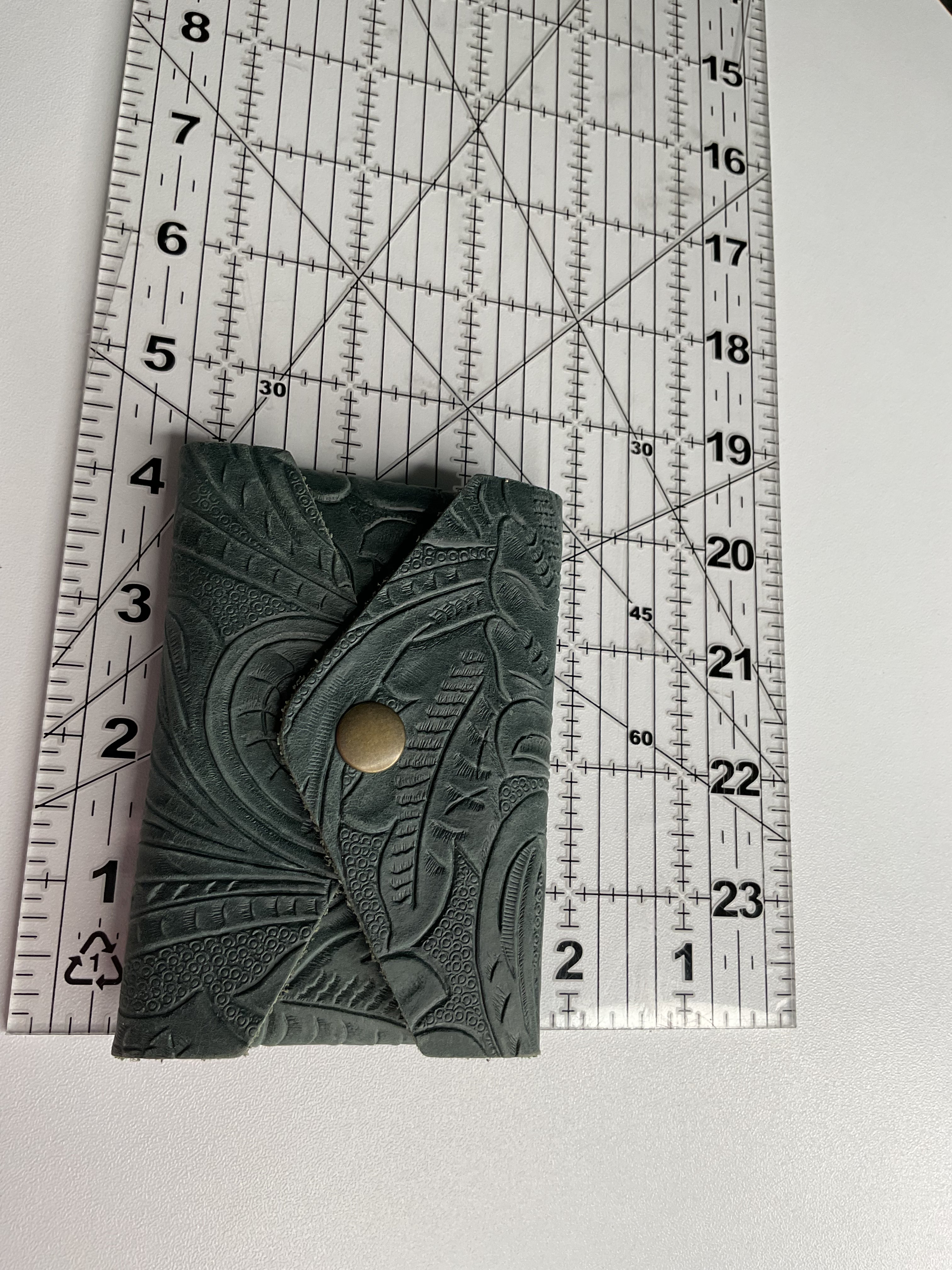 Envelope Card Holder – Deep Sage Green Western Floral