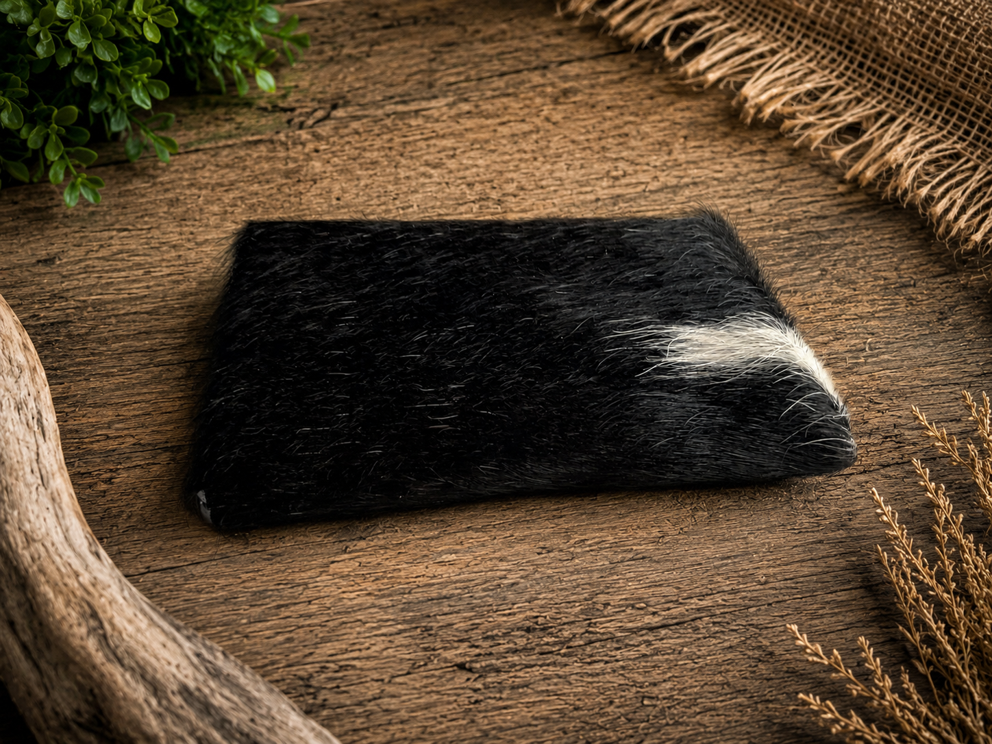 Envelope Card Case – Midnight Drift | Antique Gold Domed Snap