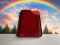 Minimalist Card Holder — Crimson Rainbow