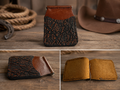 Money Clip – Card & Cash Holder – Brown Elephant Leather